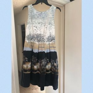 ModCloth fall print swing dress fit and flare